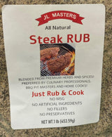 JL Masters STEAK Rub-One Pound Package