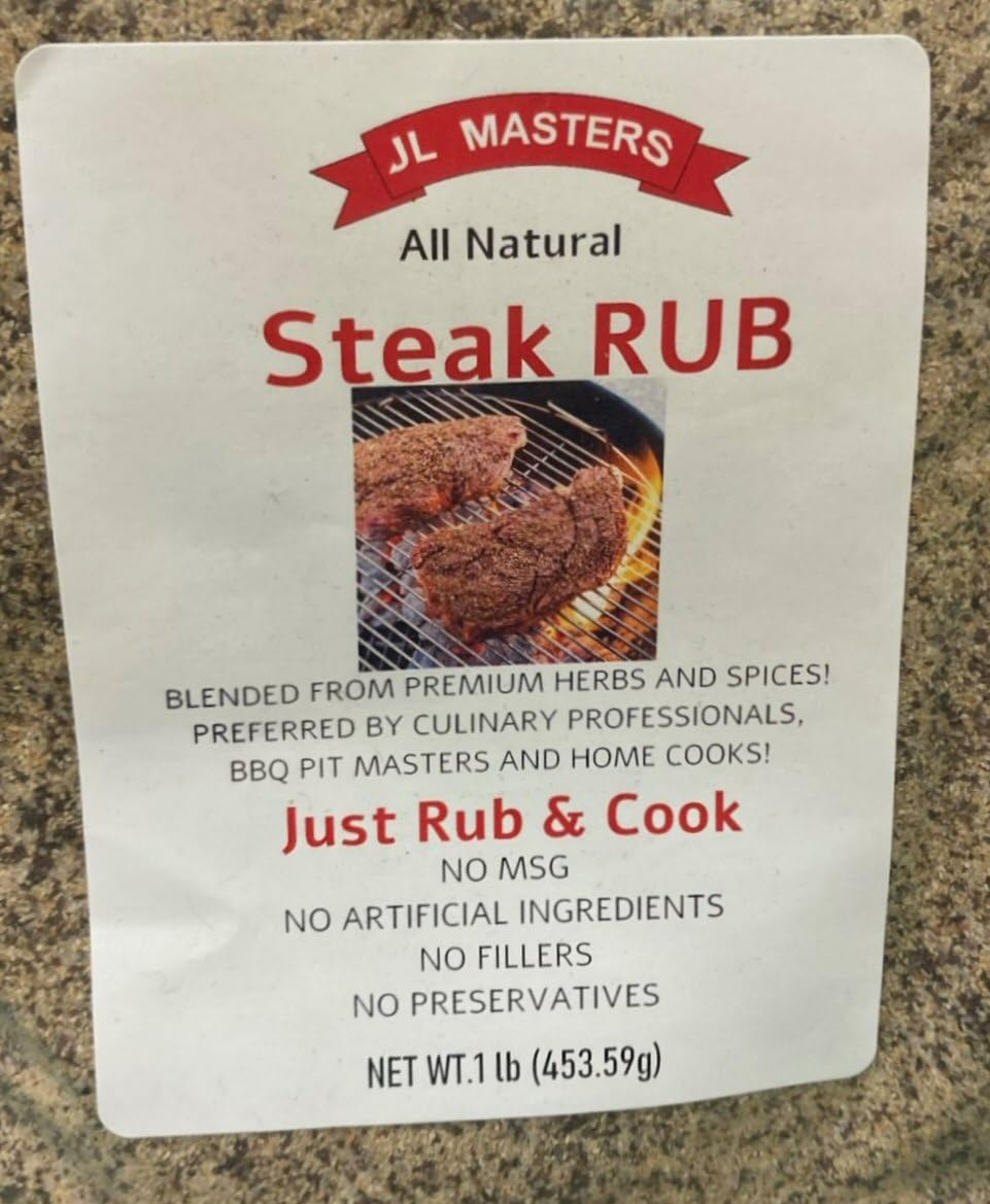 JL Masters STEAK Rub-One Pound Package