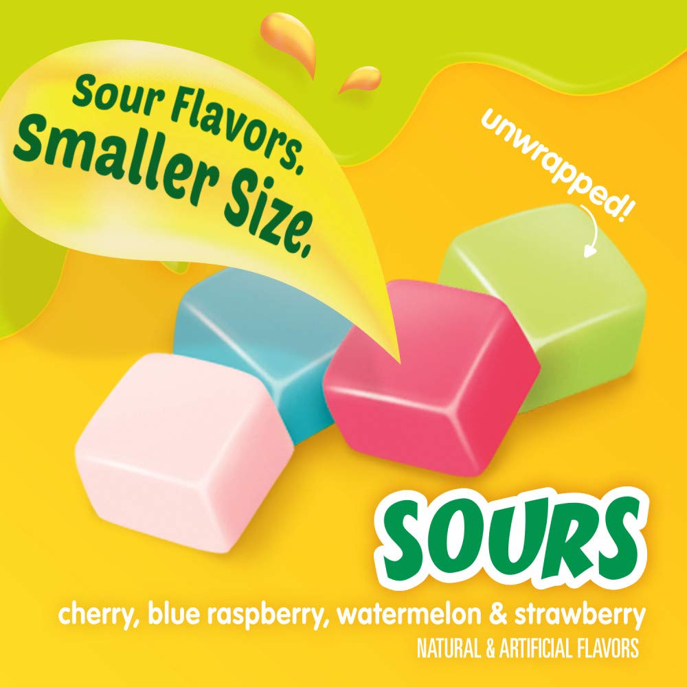 Starburst Sour Candy Minis Fruit Chews, 24 x 1.85 oz, Cherry, Blue Raspberry, Watermelon, and Strawberry Sour Fruity Candies