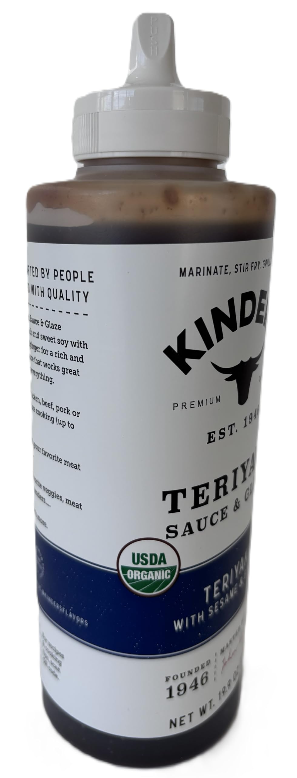 Kinder’s Organic Teriyaki Sauce & Glaze with Sesame & Ginger, 2 Pack 39.8 oz Total | USDA Organic | Vegan & Vegetarian | Perfect Marinade, Stir-Fry