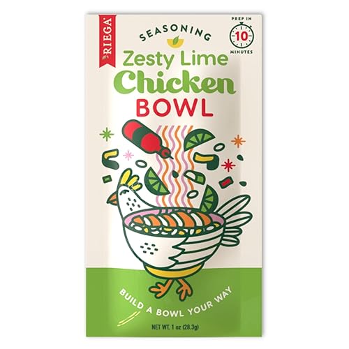 Riega Zesty Lime Chicken Seasoning, Perfect Dry Mix for Zesty Lime Chicken Salad or Rice Bowls (1 Ounce (Pack of 1))