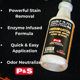 P & S PROFESSIONAL DETAIL PRODUCTS Terminator Enzyme Spot & Stain Remover - Professional Upholstery & Carpet Cleaner, Eliminates Grease, Dirt
