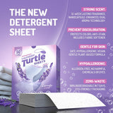 Laundry Turtle - Lavender Laundry Sheets Up to 100 Machine Loads - Strips, Travel Size, 50 Non Toxic Laundry Detergent Sheets, Fresh Scent Washing