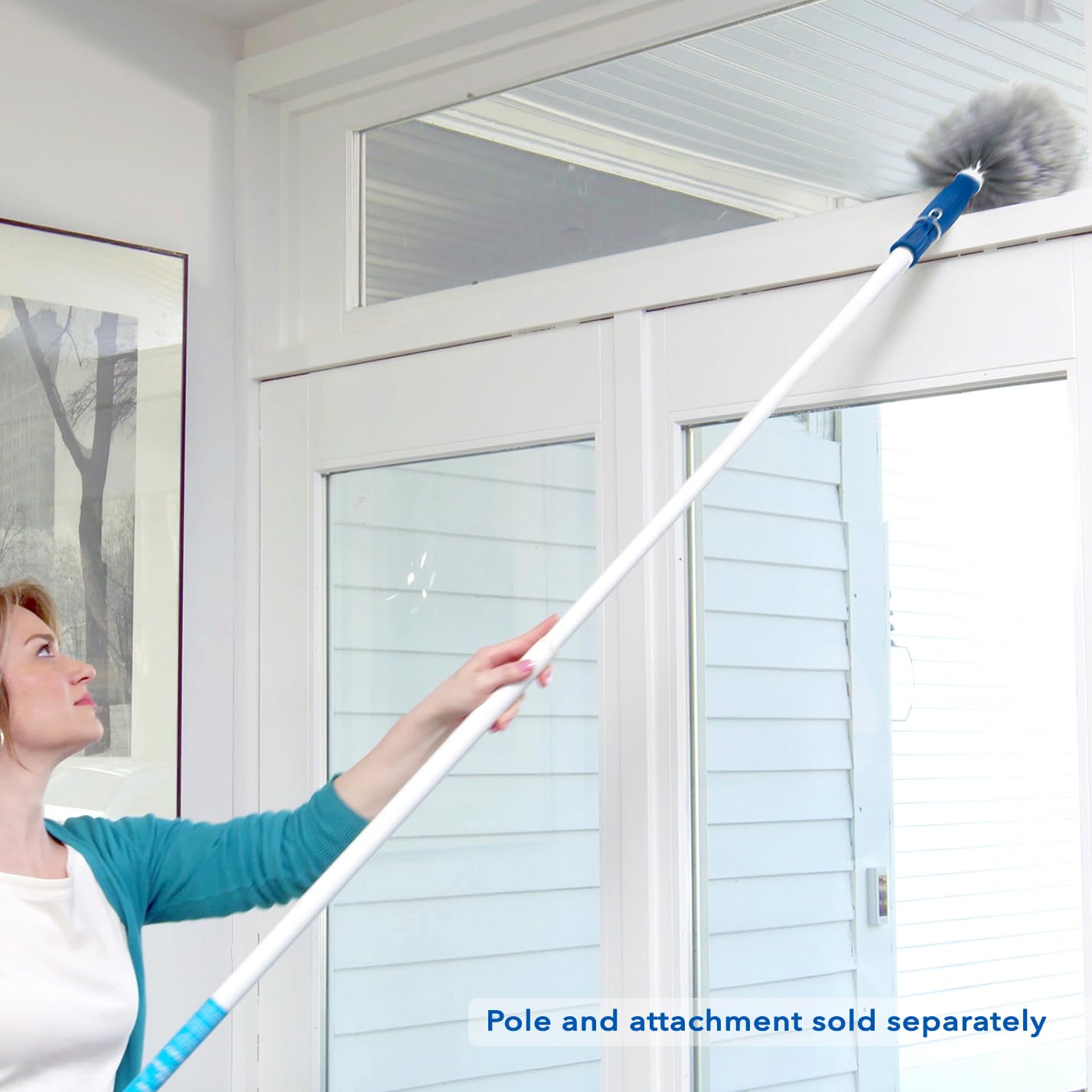 Unger Cobweb & Corner Duster - Dusters for Cleaning, Compatible with Telescopic Poles, Dusting Tools, Great for Ceilings, Moldings, HVAC & Floor