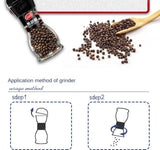 Zercumm Black Pepper with Grinder Grinding Head Bottled Black Pepper 35G Freshly Ground