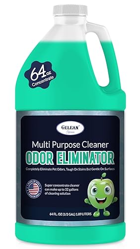 Multi Purpose Cleaner Pet Odor eliminator 64oz - Concentrate MAKES 32 GALLON - MADE IN USA- pH Neutral - Strong Floor Cleaner Odor eliminator - Stain