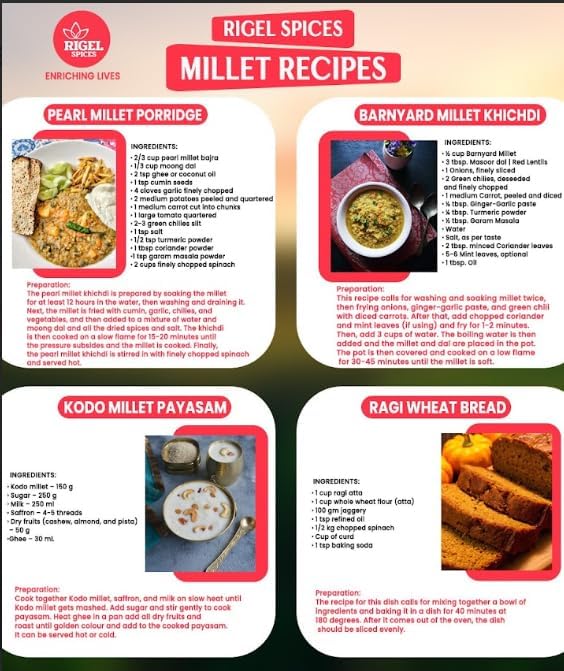 Rigel Spices | Little Millet | 2lbs resealable pack | Samai | Non GMO | Gluten Free | Rich in fiber