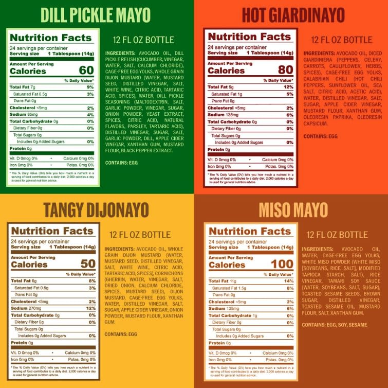 Ayoh Foods, Mayo Gone Wild, Made by Molly Baz - Easy to Squeeze, Perfect for; Sandwiches, Burgers, Fries, Nuggets, Wraps & Dips (4 Pack, Flavors Pack)