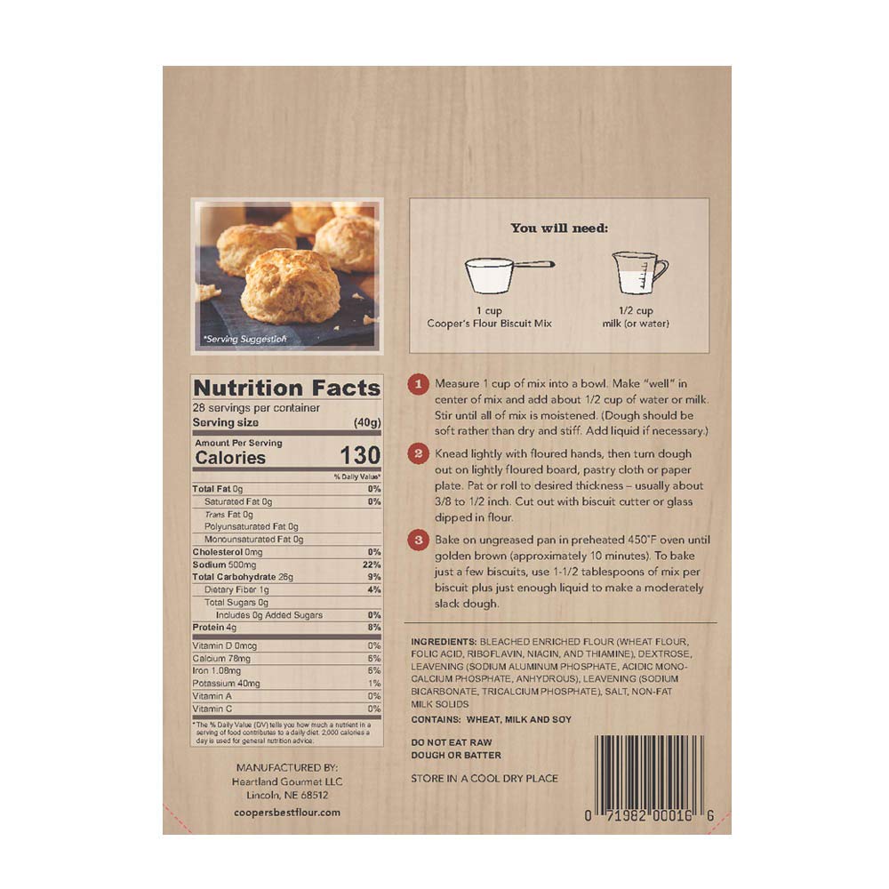 Cooper's Best Biscuit Mix - Just Add Milk or Water - 2.5 lb Bag - 2 Pack