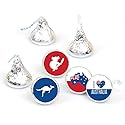 Big Dot of Happiness Australia Day - G’Day Mate Aussie Party Round Candy Sticker Favors - Labels Fit Chocolate Candy (1 Sheet of 108)