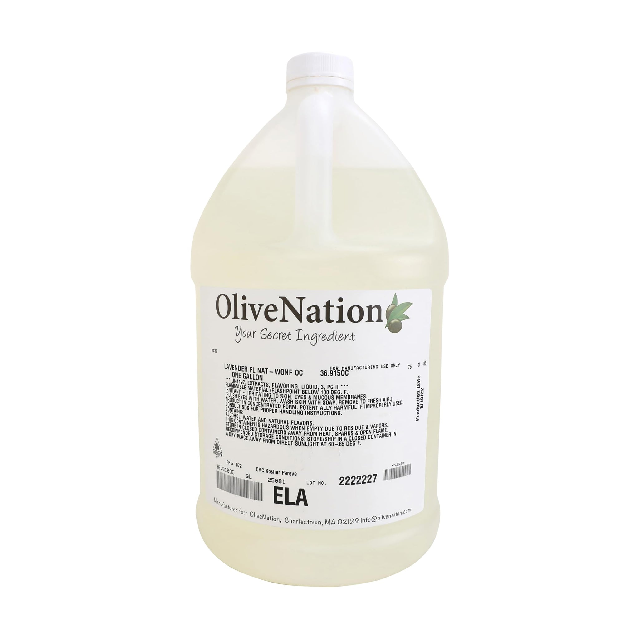 OliveNation Premium Lavender Extract from Natural Flavors, Light Floral Flavoring for Baked Goods, Beverages, Sauces, Non-GMO, Kosher, Vegan -16 oz