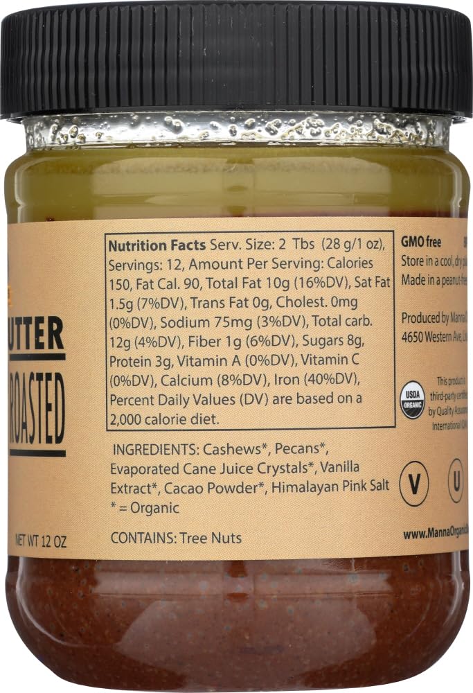 Manna Organics - Manna Butter Dark Chocolate Roasted Pecan - 12 oz.