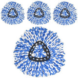4 Pack Spin Mop Replacement Head Compatible with O-Cedar RinseClean 2-Tank Spin Mop System, Blue Microfiber Refill Heads, Machine Washable