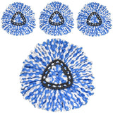 4 Pack Spin Mop Replacement Head Compatible with O-Cedar RinseClean 2-Tank Spin Mop System, Blue Microfiber Refill Heads, Machine Washable