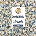 Crystal Candy Hard Mints - 2 Pounds (Approx. 200 Pieces) Arcor Blue Crystal Mint Candy Individually Wrapped, Breath Mints Bulk, After Dinner Mint