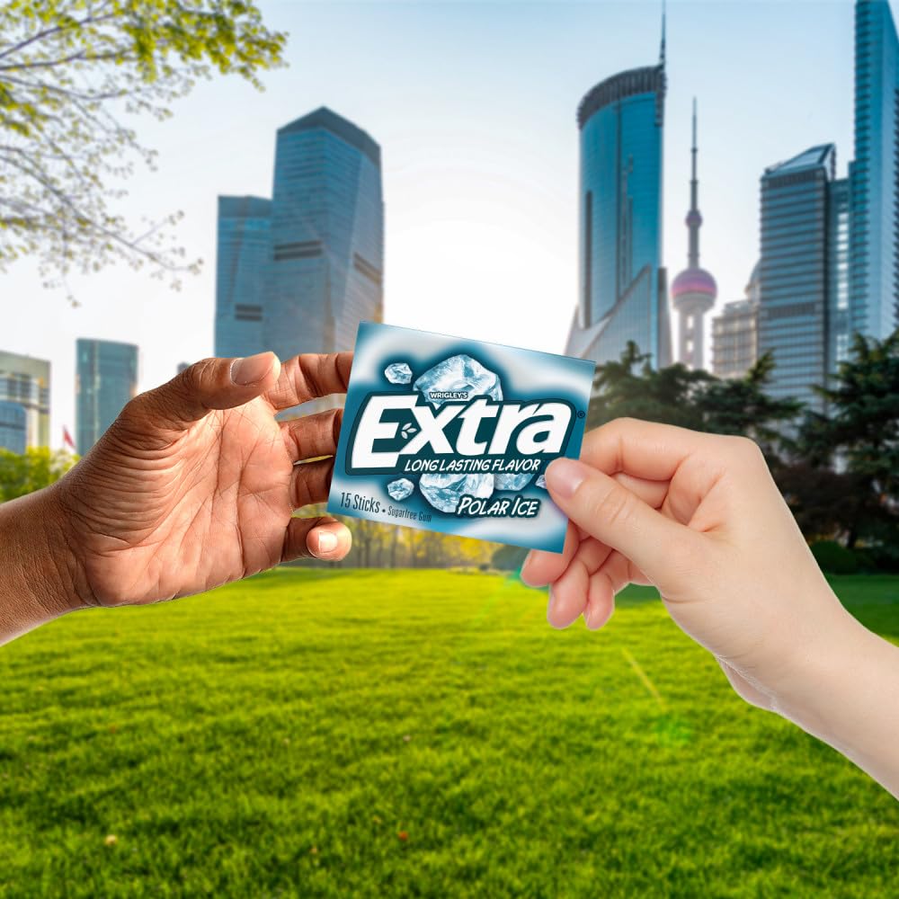 EXTRA Polar Ice Sugar Free Gum Back To School Chewing Gum- 8 Bulk Gum Pack (120 ct)