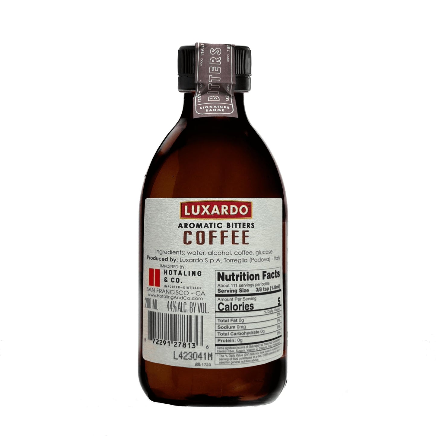 Luxardo Aromatic Infused Cocktail Bitters | Product of Italy | Versatile and Essential Ingredients for Drinks, 200 ml (Coffee)