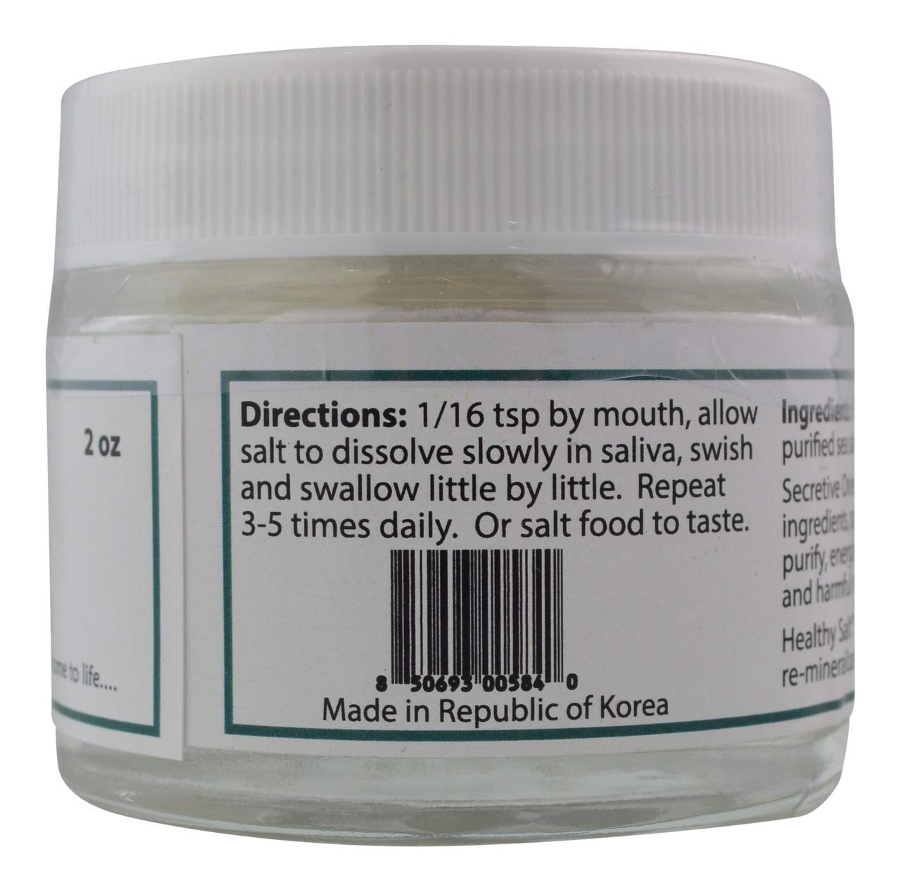 Healthy Sea Salt Fine Ground & Purified 2 Oz by Creatrix Solutions- Fine Sea Salt Organic Mineral Rich for Cooking, Baking, Pickling, Finishing & More
