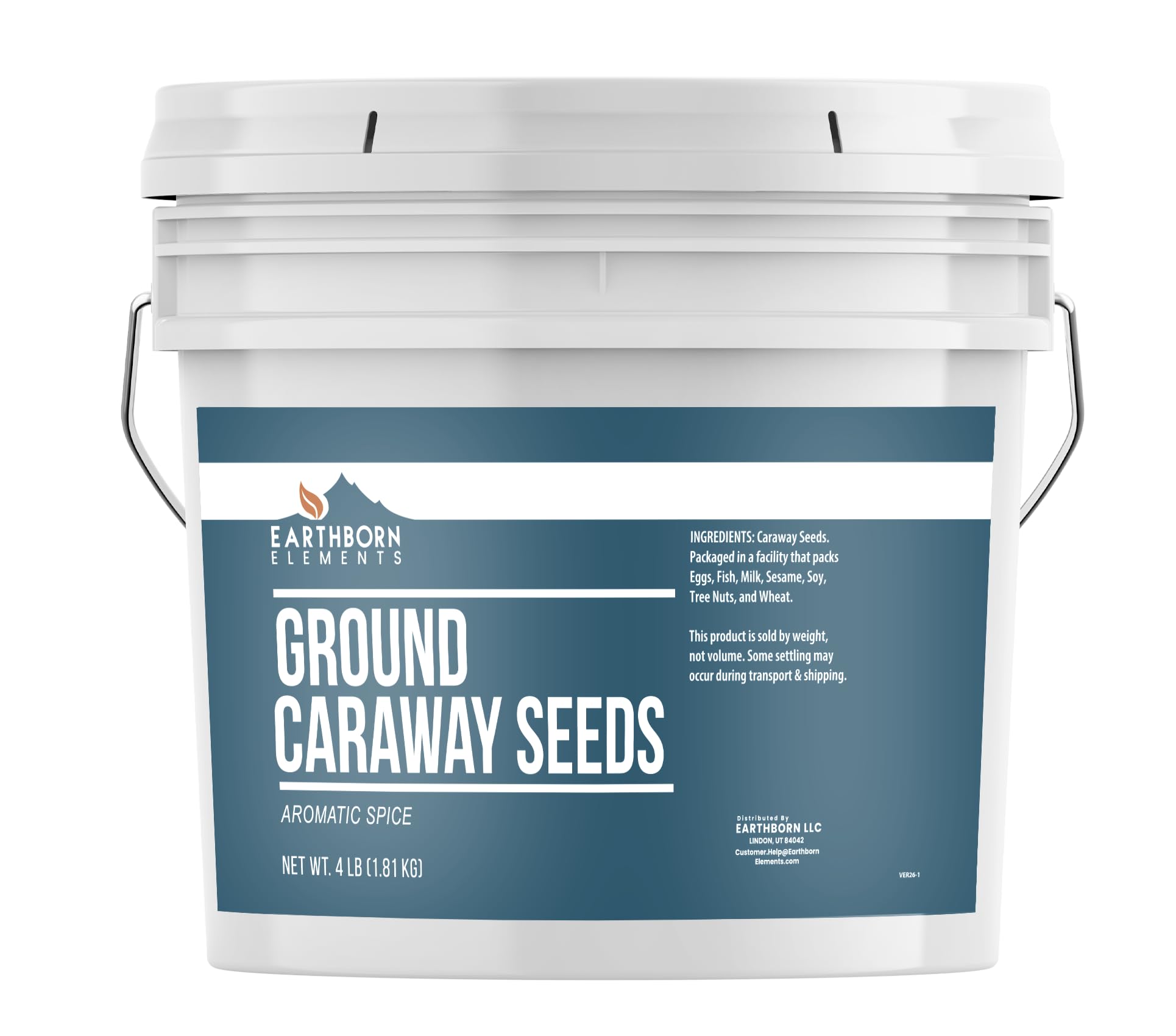 Earthborn Elements Ground Caraway Seeds, Bulk Size, Aromatic Spice, 1 Gallon Bucket (64 Ounce)
