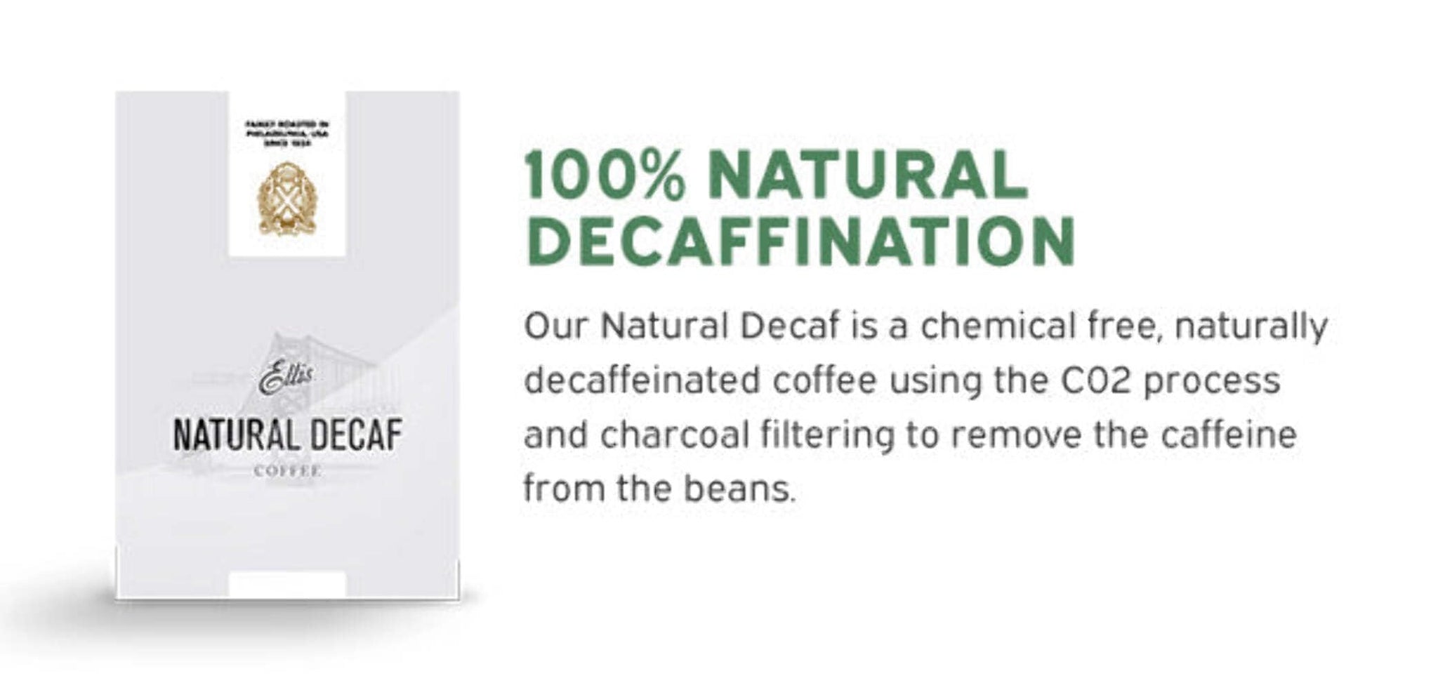 Ellis Coffee - Natural Decaf - Medium Roast - Single Serve Coffee Pods - 24 Coffee Pods