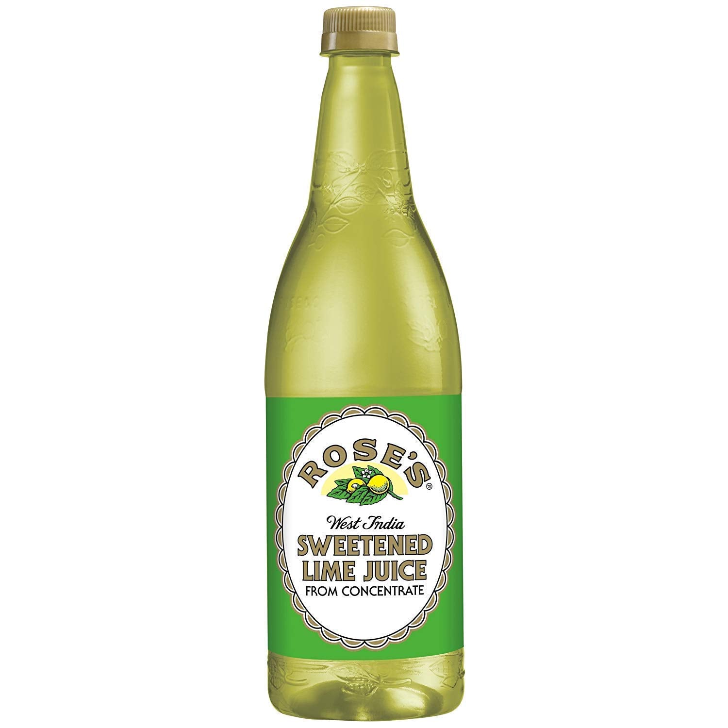 Rose's Sweetened Lime Juice, 1 L bottles (33.8 fl. oz. 1 qt.1.8 fl. oz.) (1 pack)