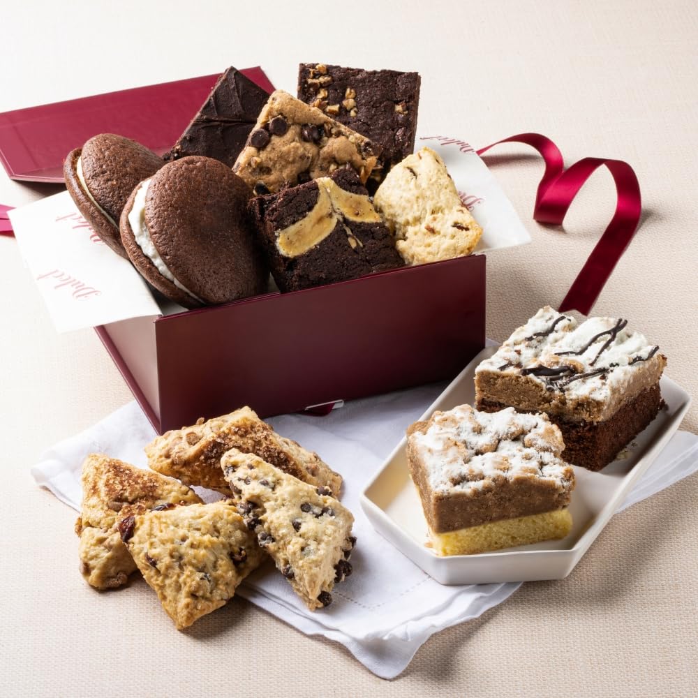 Dulcet Gift Basket - Gift for Anniversaries, Co-Workers, Bosses, Social Workers, and More - Gourmet Baked Goods of Whoopie Pies, Brownies, Blondies