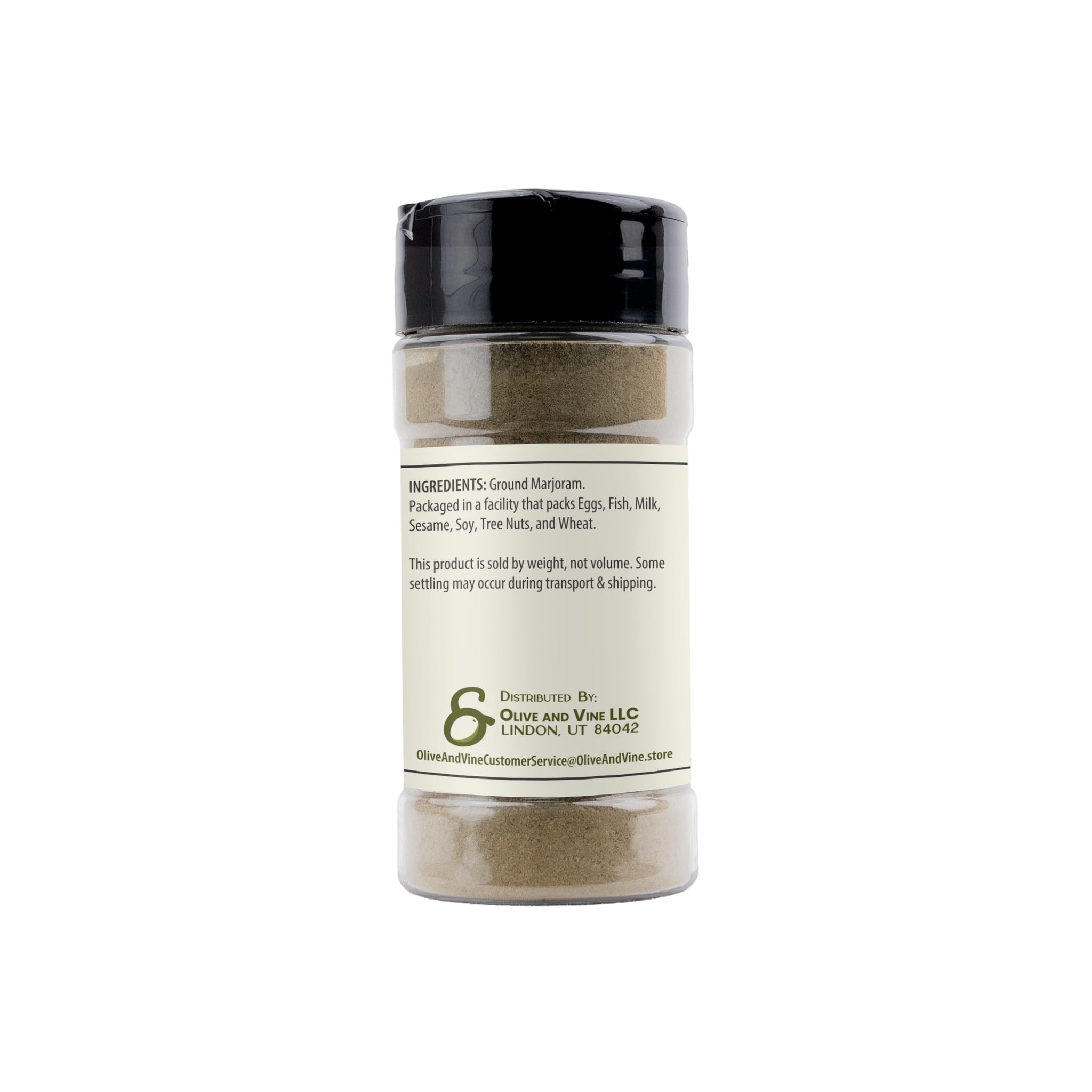 Olive & Vine Ground Marjoram, Earthy & Sweet, Seasoning for Soups, Stews, and Roasts, With Rich Tradition, Authentic Taste, For Global Recipes (1.52