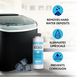 IMPRESA Ice Maker Cleaner & Descaler - 8 Fl Oz Scale Removal Liquid Descaler - Nickel-Safe Ice Machine Cleaner - Compatible with Scotsman, Manitowoc