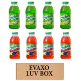 LUV BOX- variety Everfresh Juice 16 oz. pack of 8, Everfresh Lime, Everfresh Peach Plum Pear. by evaxo