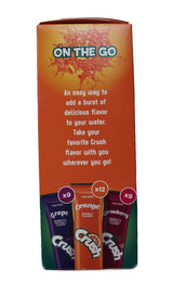Crush Singles Grape, Orange, Strawberry To Go Sugar Free Drink Mix Variety Pack 2.75 oz Pack of 30 Sticks