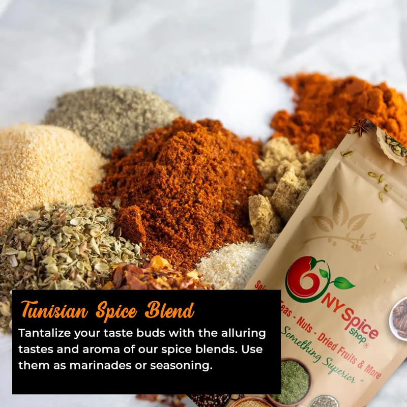 NY SPICE SHOP Tunisian Seasoning Blend - Harissa Seasoning - Mixed Spice Powder - Spicy Seasoning Mix - Herb Spice Flavor - Great For Harissa Paste (4