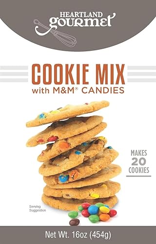 Heartland Gourmet M & M Cookie Mix | Makes Approximately 20 Cookies | Easy to Bake | Make Your Own Fresh Warm Cookies | Product of Nebraska | Pack of 1