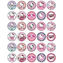 30 x Edible Cupcake Toppers - Cute Pink Cat Inspired Party Collection of Edible Cake Decorations | Uncut Edible on Wafer Sheet