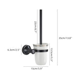 Black Bathroom Toilet Brush Holder Set Wall Mounted Bathroom Hardware Accessories,Oil Rubble Bronze