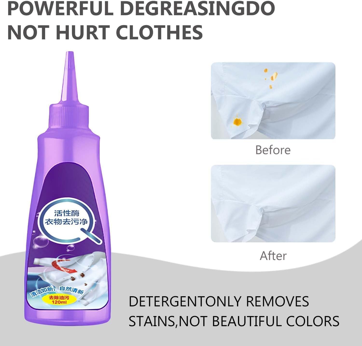 Clothes Oil Stain Remover,Active Enzyme Clothing Stain Remover, Active Enzymatic Laundry Cleaning, active enzyme laundry stain remover, Stubborn