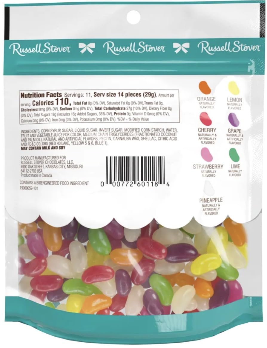 Russell Stover Assorted Pectin Jelly Beans Bag, 11 oz.