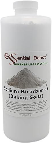 BAKING SODA - SODIUM BICARBONATE - 3 lbs - Minimum 99% Bicarbonate (NaHCO3) - Food Grade - Safety Sealed HDPE Container with Resealable Cap