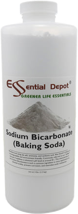BAKING SODA - SODIUM BICARBONATE - 3 lbs - Minimum 99% Bicarbonate (NaHCO3) - Food Grade - Safety Sealed HDPE Container with Resealable Cap
