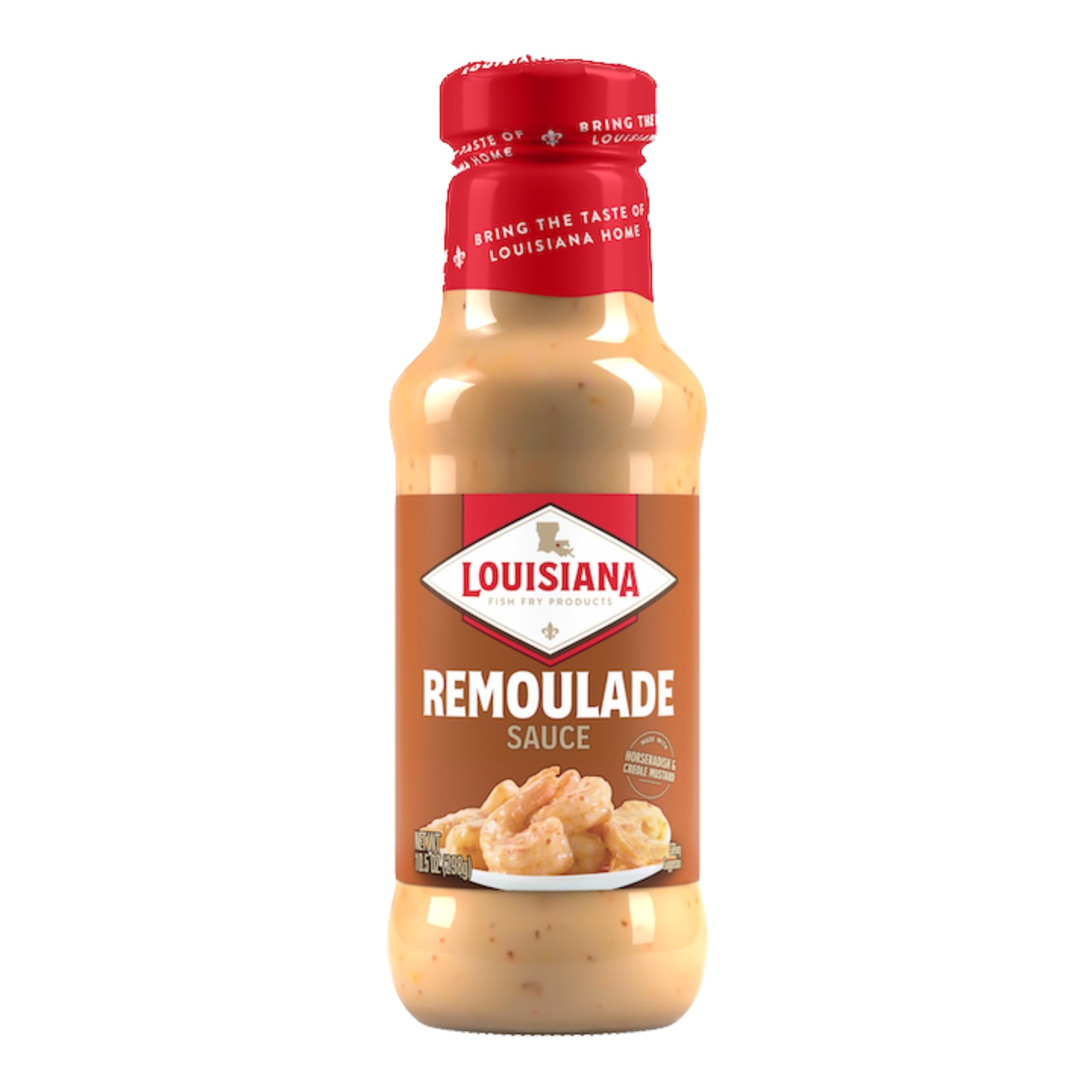 Remoulade Sauce - 10.5 oz Bottle, Authentic Louisiana Creole Dressing with Horseradish Spices for Shrimp Crab Cakes Salads, Creamy Tangy Flavor