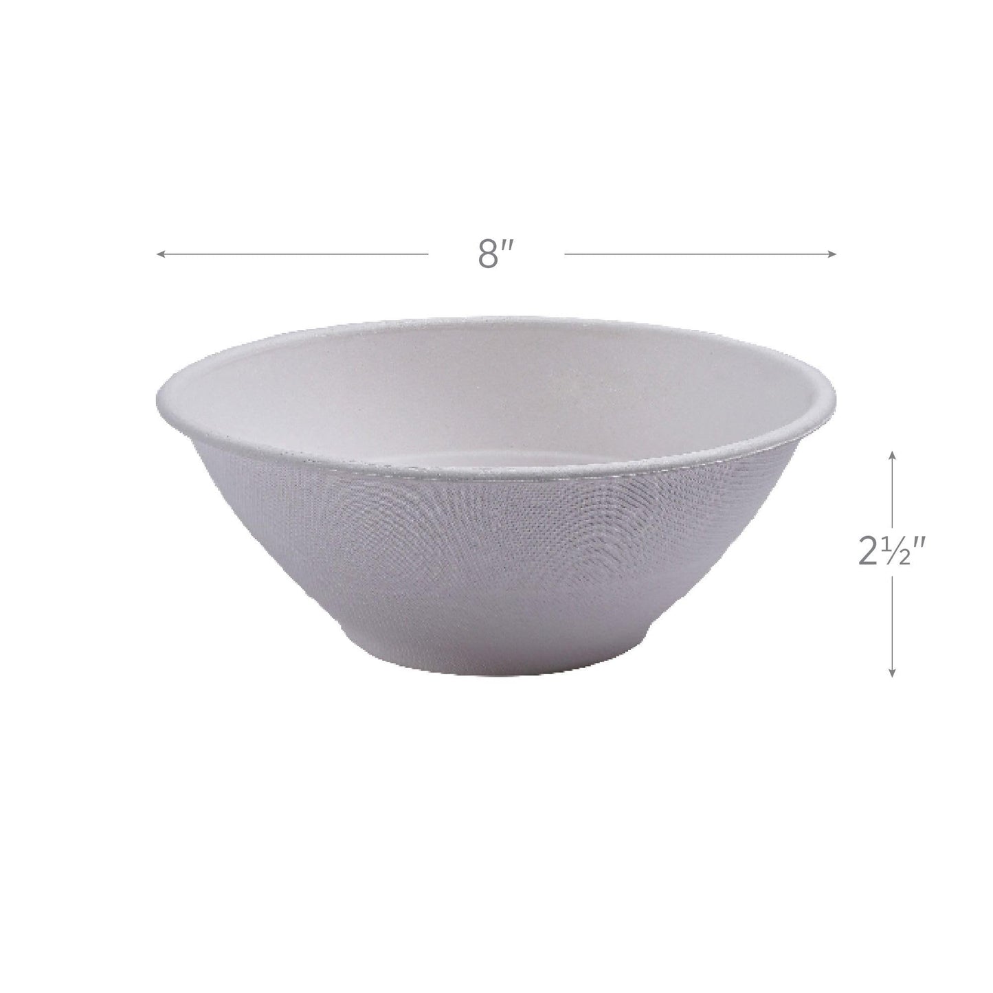 ECO PRODUCTS Compostable 32oz Molded Fiber Wide Bowls, Case of 400, Vanguard WorldView, Disposable, White, No PFAS, Lid Available, Tree-free