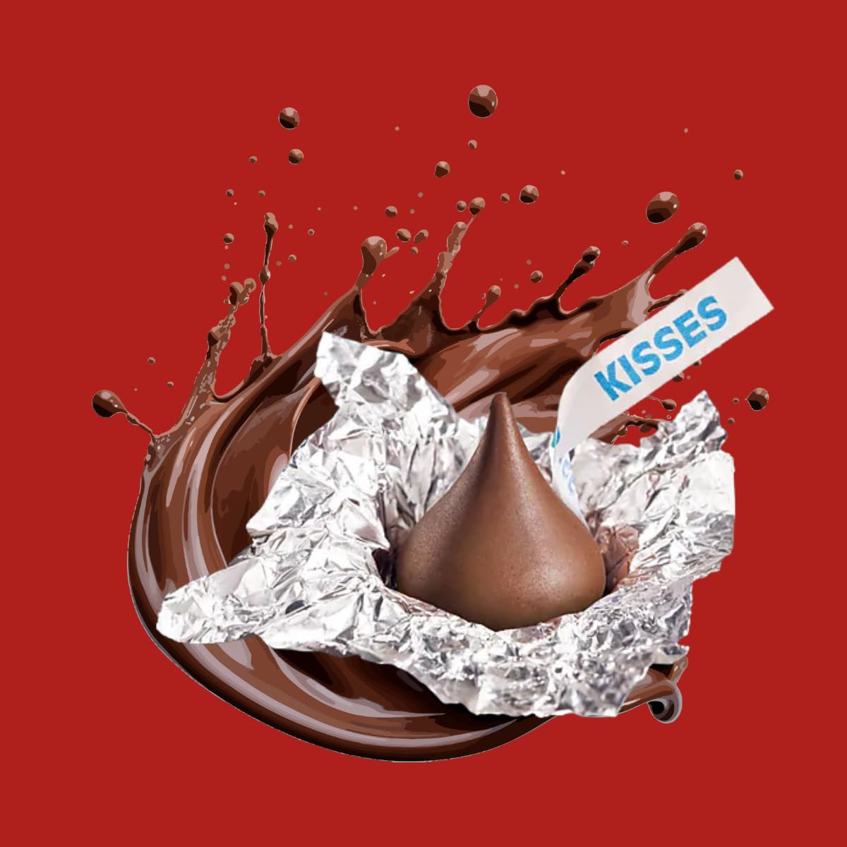 Candykrave Hershey'ss Cristmas Kisses Milk Chocolate candy - (1LB 90 pcs) - Bulk chocolate Silver Foil Candy variety pack - Delicious Treats