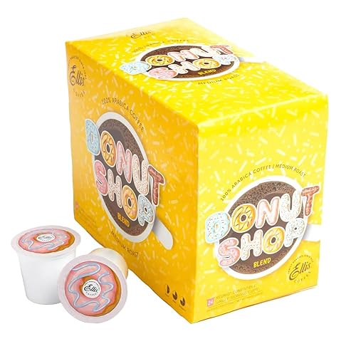 Ellis Coffee - Donut Shop - Medium Roast - Single Serve Coffee Pods - 24 Coffee Pods