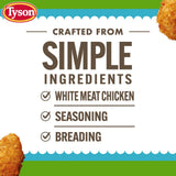 Tyson Lightly Breaded Boneless Chicken Bites, 1.25 Lb Bag