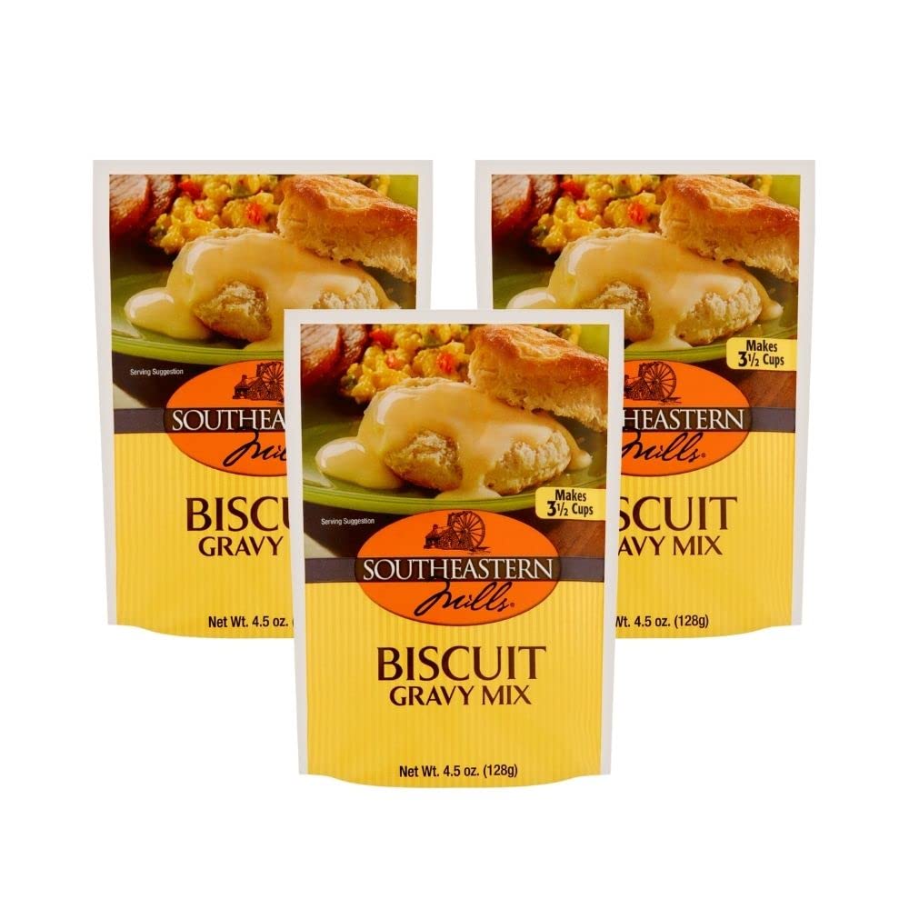 Southeastern Mills Biscuit Gravy Mix, Family Size, Just Add Water, 4.5-Ounce Packet (Pack of 3 Packets)