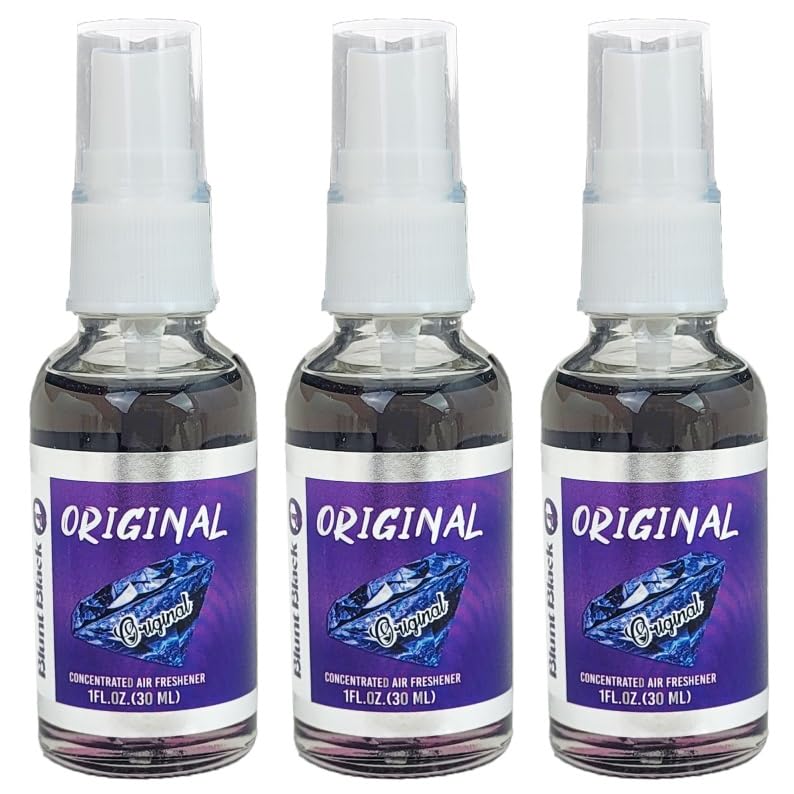 Blunt Black Concentrated Air Freshener Spray 1 oz. Glass Bottle - Original Scent 3-Pack