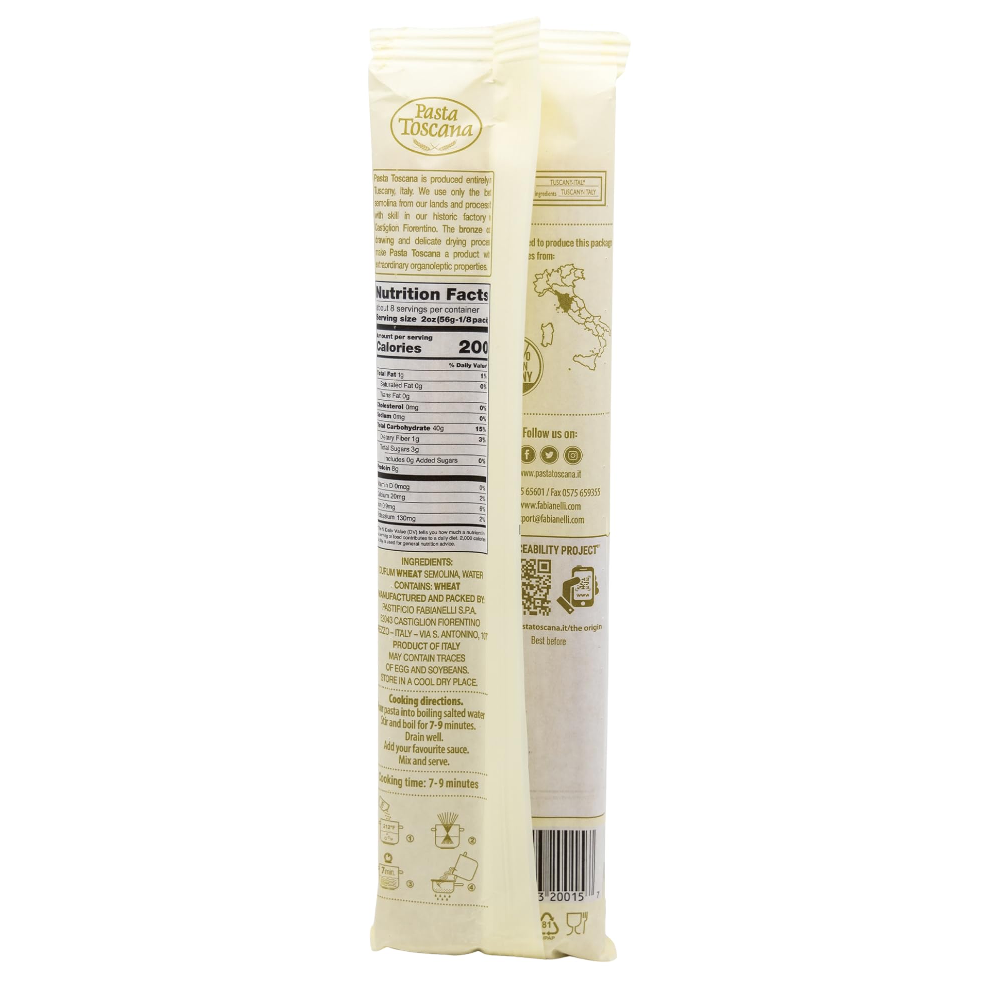 Pasta Toscana | Bronze Die Pasta | Italian Durum Wheat Semolina | Bronze die Pasta, 16 oz (Pack of 5, Linguine)