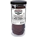Old Trapper Double Eagle Beef Jerky, Peppered Flavor, 21oz. 80-Piece Jar, Natural Wood Smoked Meat Snacks, 10 Grams of Protein and 80 Calories per