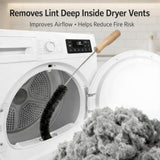 Dryer Vent Cleaner Kit - Flexible Lint Brush for Household Cleaning, Long Refrigerator Coil Brush, Dust & Pet Hair Remover (1-Pack)