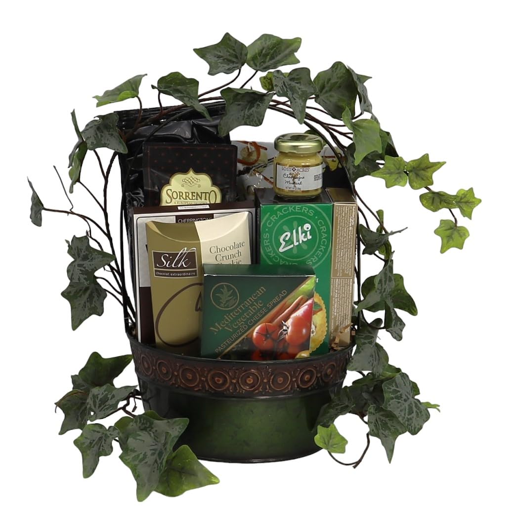 Gift Basket Village: St. Paddy's Day Gourmet Delights - Cookies, Pretzels, Cheese, Salami & More