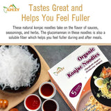 Apexy Organic Shirataki Konjac Noodle with Organic Oat Flour 42.24oz 8 Pouches Inside Healthy Diet, Low Calorie, Low-Carb Gluten Free, Vegan, Keto